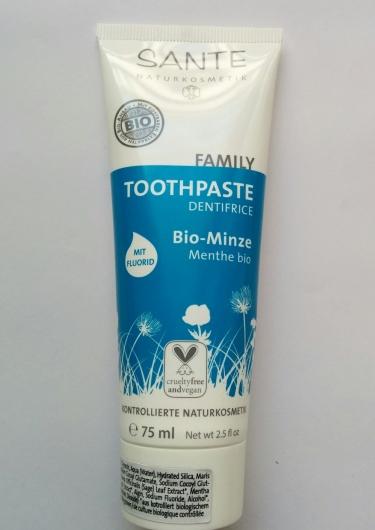 Зубная паста Sante Naturkosmetik Toothpaste Dentifrice Bio-Minze Menthe bio