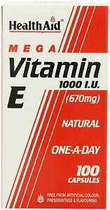  HealthAid витамин Е 1000iu натуральный 100 капсула