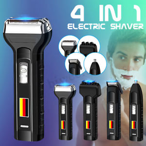  4in1 перезаряжаемая мужская аккумуляторная электрическая бритва для бритья бороды, волос, машинка для стрижки, триммер
