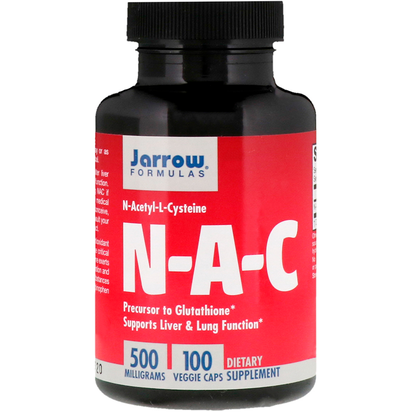 Jarrow Formulas, N-A-C, N-Ацетил-L-Цистеин, 500 мг, 100 капсул
