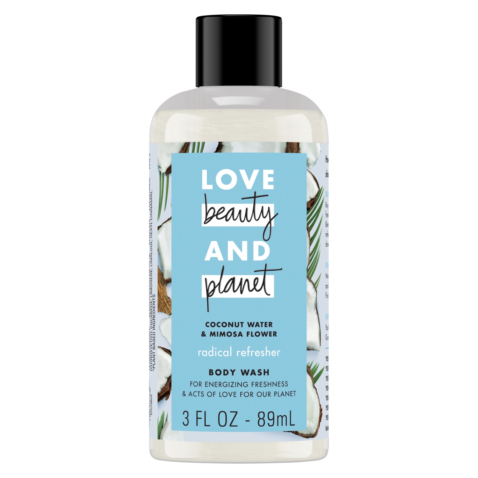 Love Beauty and Planet, Radical Refresher Body Wash, Coconut Water &amp; Mimosa Flower, 3 fl oz (89 ml)