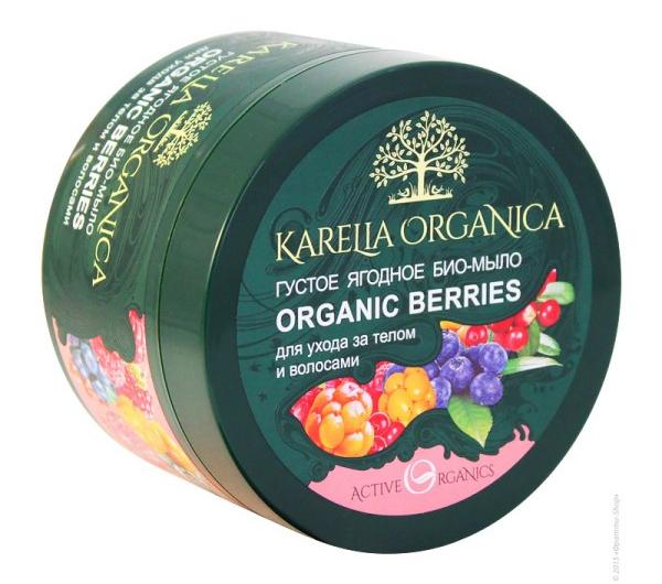 Био-мыло Фратти НВ «Organic Berries» густое ягодное серии «Karelia Organica»