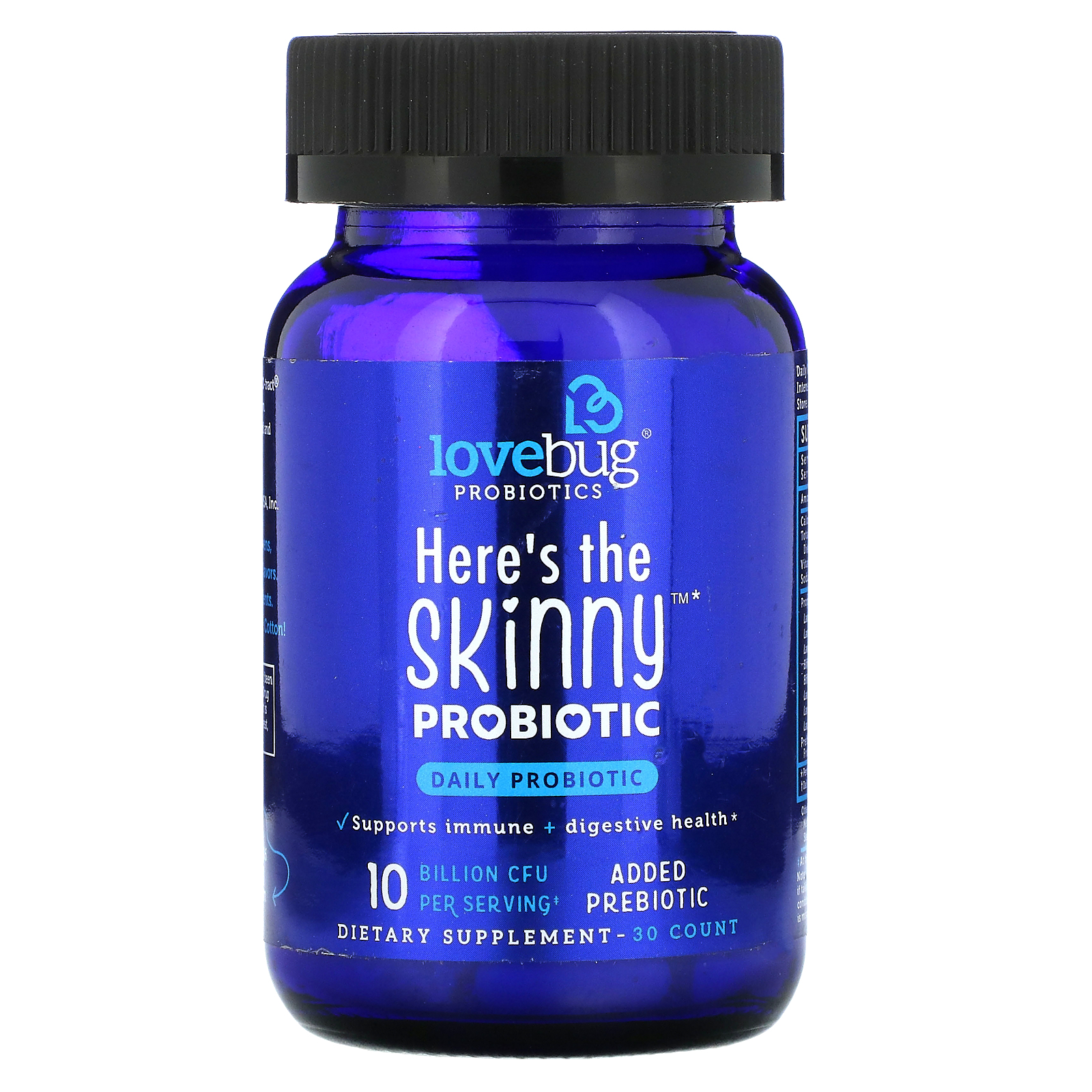LoveBug, Here's The Skinny Probiotic, 10 Billion CFU, 30 Count LoveBug, Here's The Skinny Probiotic, 10 Billion CFU, 30 Count