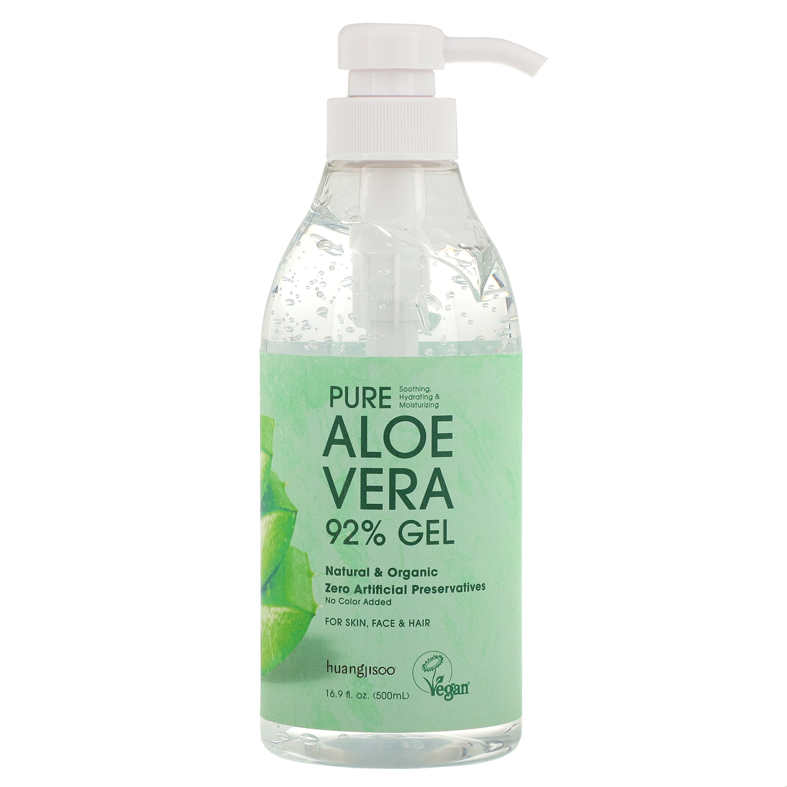 Huangjisoo, Pure Aloe Vera 92% Gel, 16.9 fl oz (500 ml)