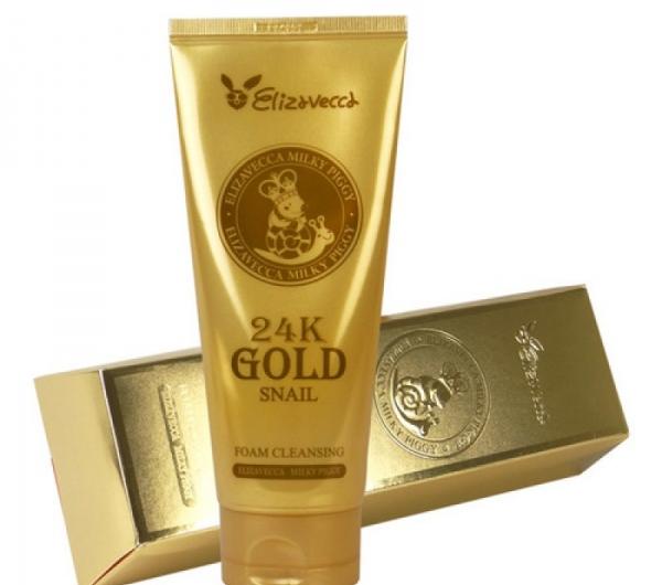 Пенка для умывания Elizavecca 24K Gold Snail Cleansing Foam