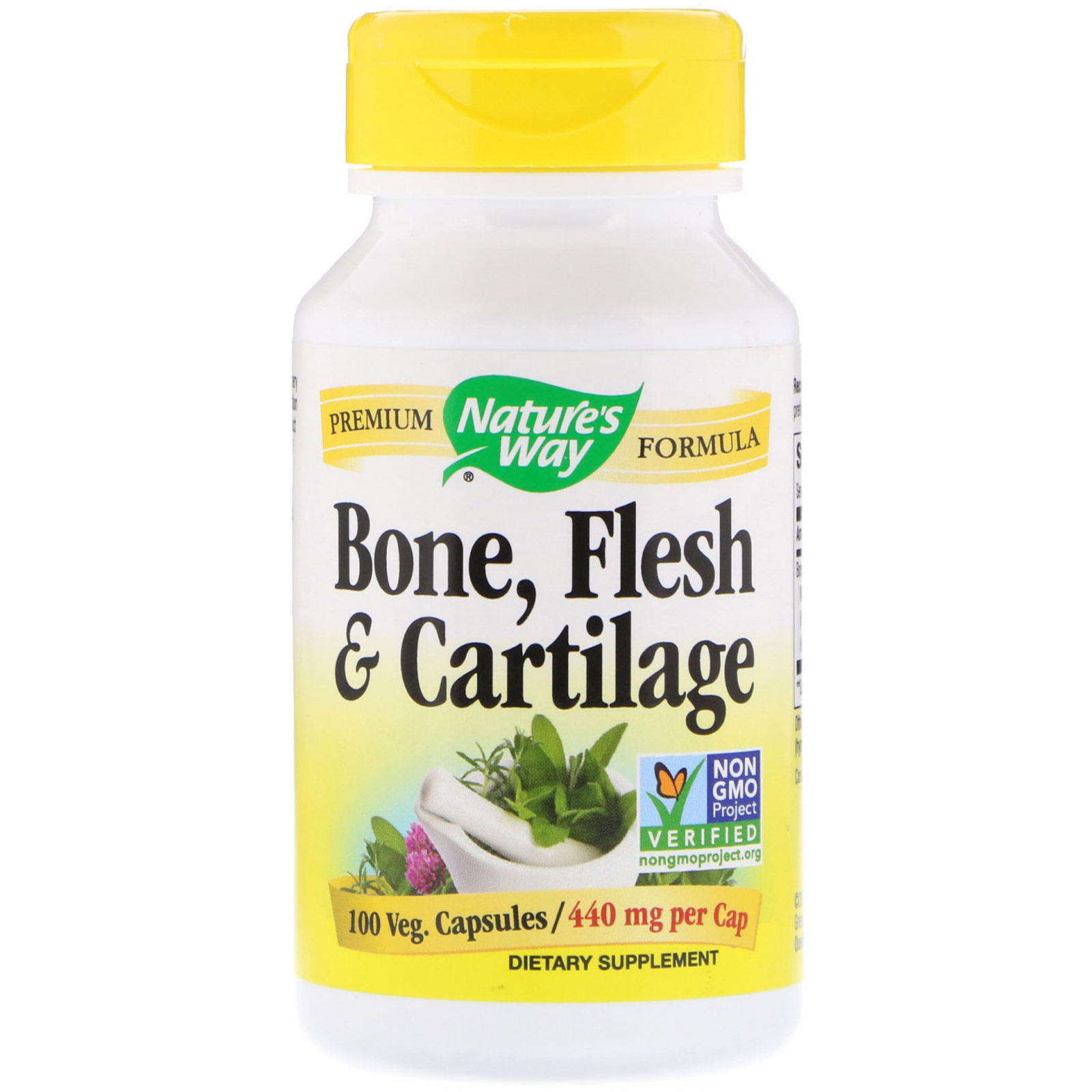 Nature's Way, Bone, Flesh &amp; Cartilage, 440 mg, 100 Veg. Capsules