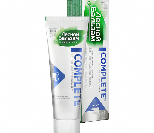 Зубная паста Лесной бальзам COMPLETE  комплексная защита 10 в 1 с биогранулами для максимальной чистоты