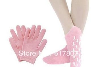 Увлажняющие носки и перчатки Aliexpress   Hot-Free Shipping 2pairs/LOT( Moisturize Soften Repair Whiten Skin Moisturizing Treatment Gel SPA gloves and socks) Skin care