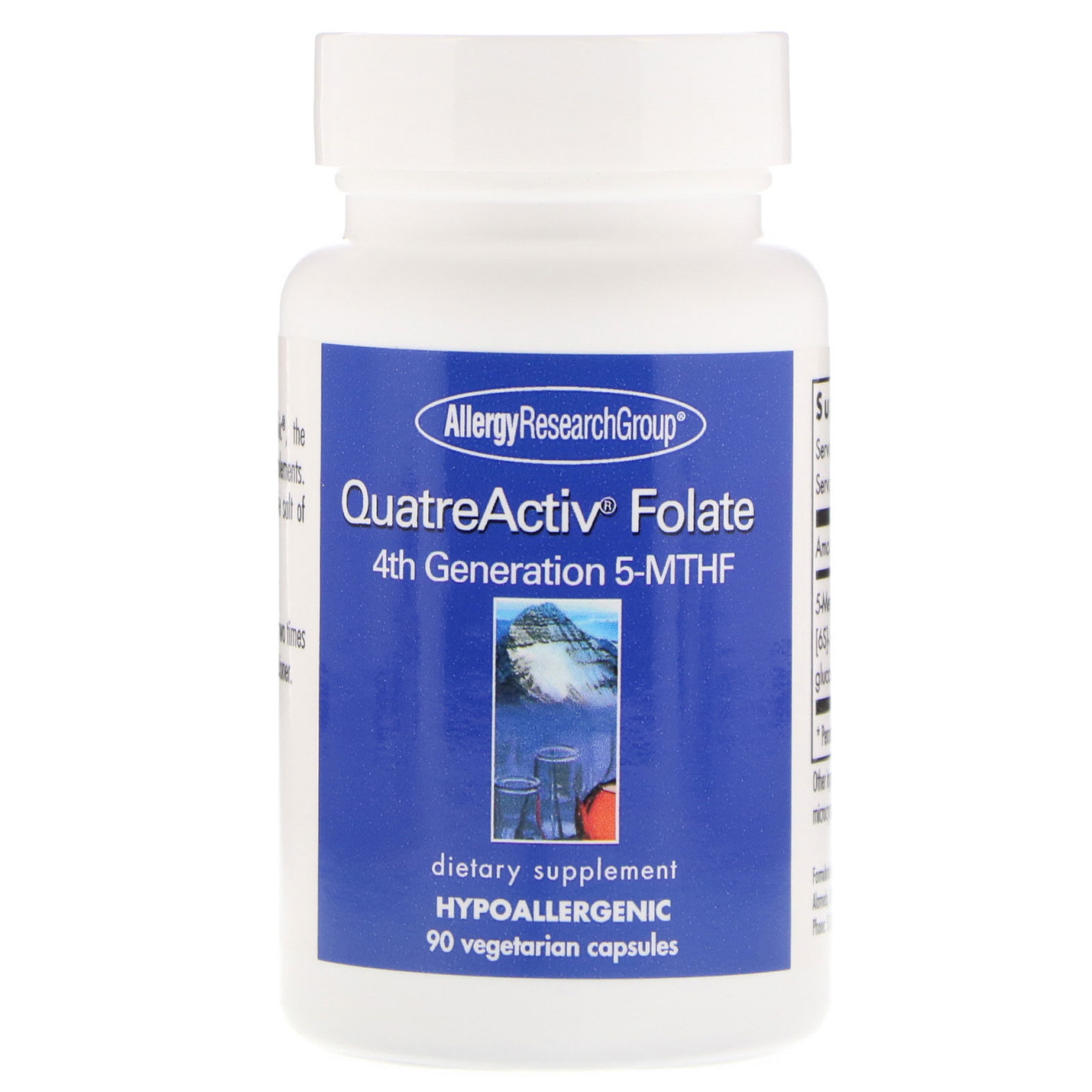 Allergy Research Group, QuatreActiv фтолат 4-го поколения 5–МТГФ, 90 капсул