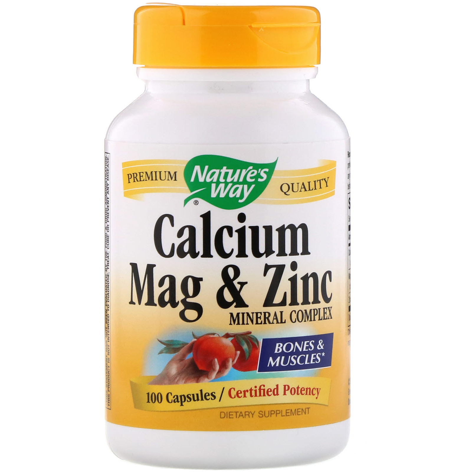 Nature's Way, Calcium Mag &amp; Zinc Mineral Complex, 100 Capsules