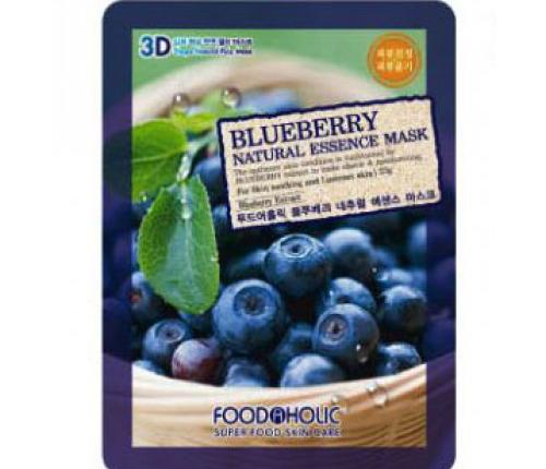 Маска для лица FOODaHOLIC С экстрактом черники 3D Natural Essence Mask [Blueberry]