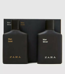  ZARA мужские Twin 2 X 100 мл золото и Silver Edt совершенно новая туалетная вода бесплатный пост