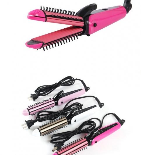 Щипцы для завивки Aliexpress Three-in-one Hair Straightener Curling Irons Straightening Corrugation Board Curling Styling Tools Fries Hair Curlers