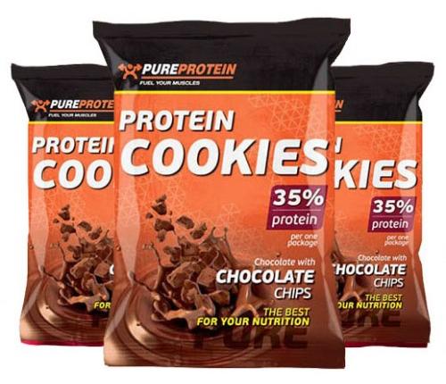 Спортивное питание Pureprotein Protein Cookies Chocolate Chips