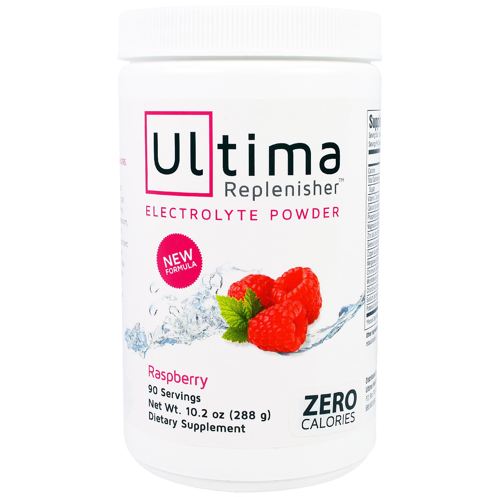 Ultima Replenisher, порошок электролитов с малиновым вкусом, 10,2 унции (288 г)