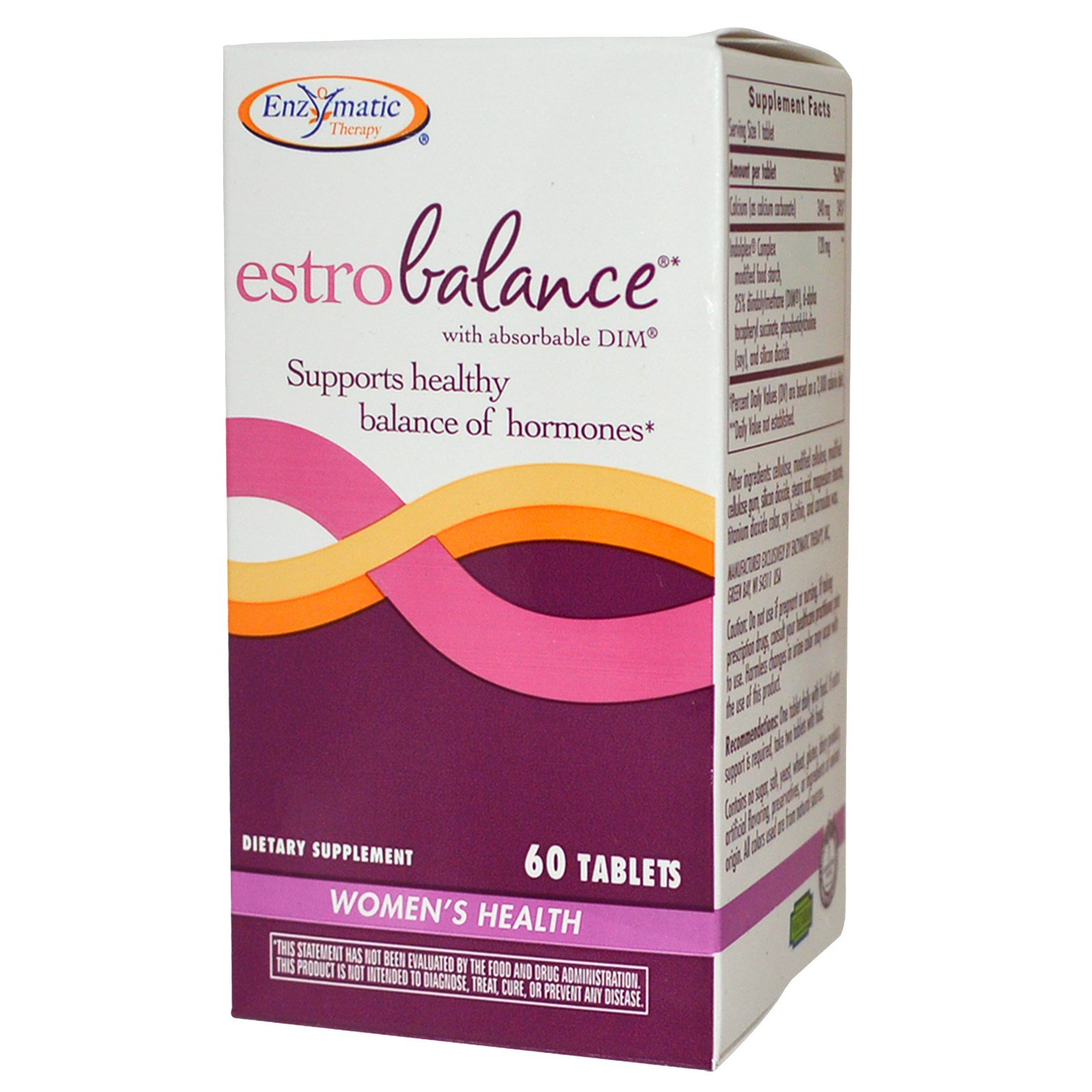 Enzymatic Therapy, EstroBalance с рассасывающимся DIM, 60 таблеток