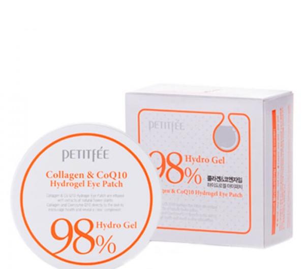 Гидрогелевые патчи для глаз Petitfee 98% Collagen &amp; CoQ10 Hydro Gel Eye Patch
