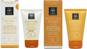  APIVITA suncare Anti-Spot крем для лица Spf 50 с морского фенхеля 3D Pro-водоросли 50 мл