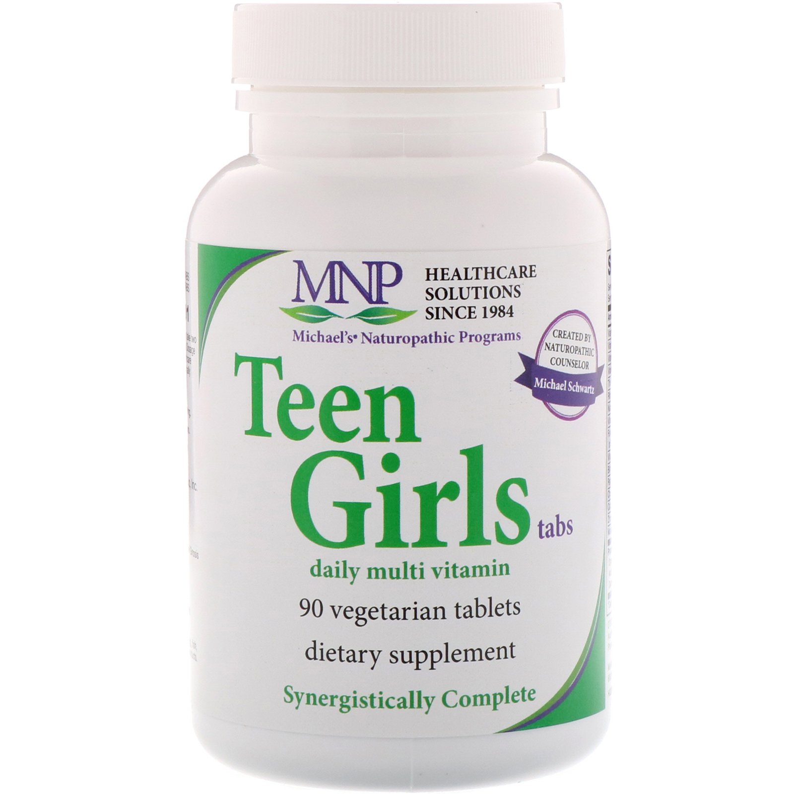 Michael's Naturopathic, Teen Girls Tabs, ежедневный мультивитаминный комплекс, 90 вегетарианских таблеток