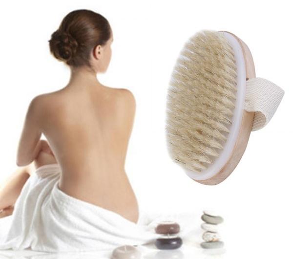 Щетка для тела Aliexpress  Hot Dry Skin Body Natural Bristle Brush Soft SPA Brush Bath Massager Home Worldwide Store