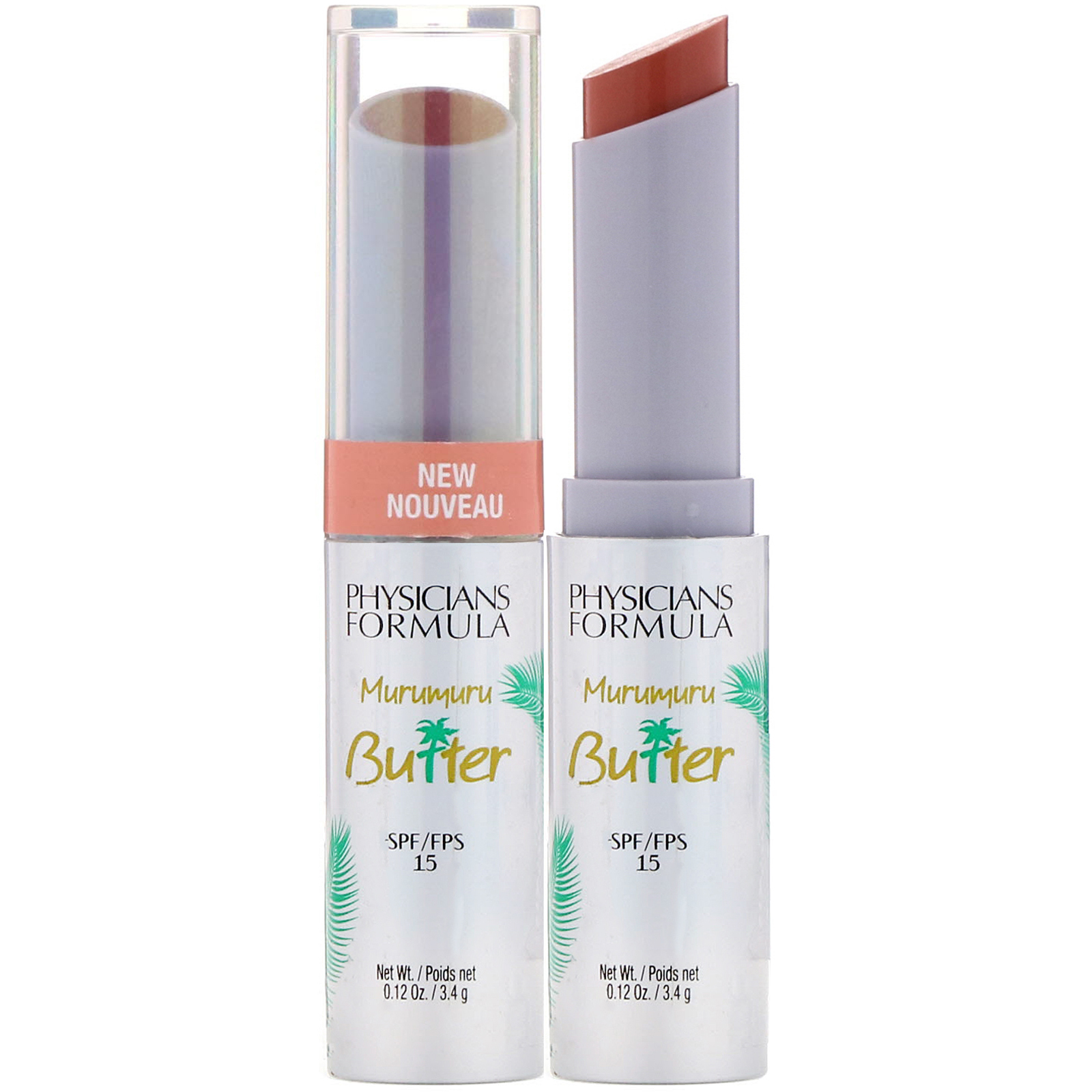 Physicians Formula, Крем для губ с маслом мурумуру, SPF 15, оттенок «Солнечные ванны», 3,4 г