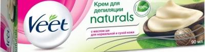 Крем для депиляции  Veet c маслом ши серии "Naturals"