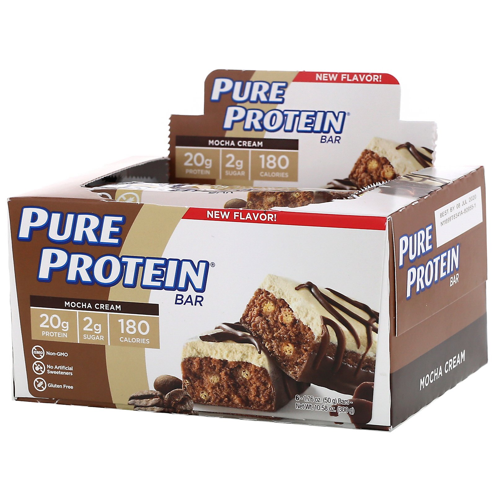 Pure Protein, Батончик с кофейным кремом, 6 батончиков, 50 г (1,76 унций) каждый