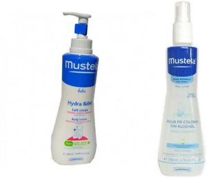  Mustela: Agua de colonia 200ml + loción hidratante hydra bebe 300ml