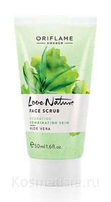 Скраб для лица «Алоэ вера» Oriflame Love Nature Face Scrub Hygrating Combination Skin Aloe Vera