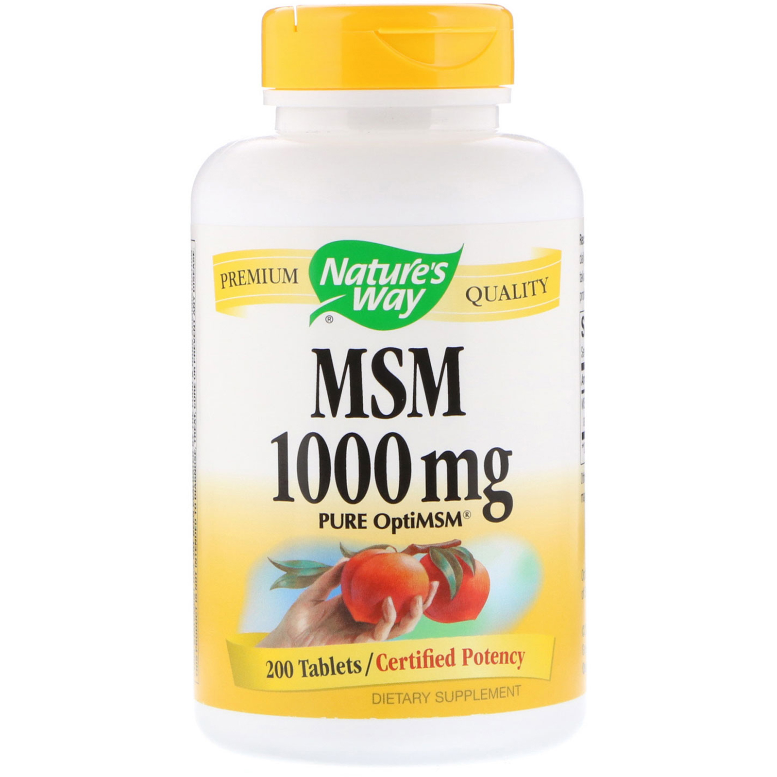 Nature's Way, MSM, Pure OptiMSM, 1000 мг, 200 таблеток
