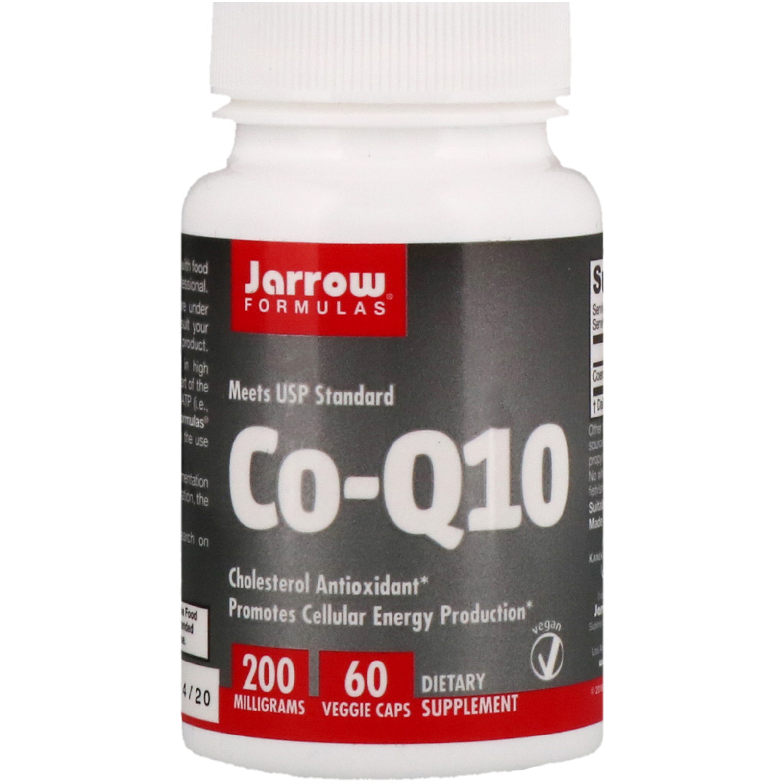 Jarrow Formulas, Коэнзим Q10, 200 мг, 60 растительных капсул