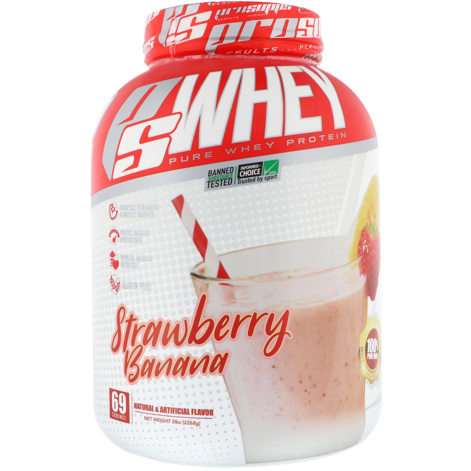 ProSupps, PS Whey, Strawberry Banana, 5 lb (2268 g)