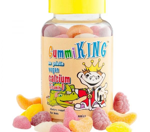 Витамины Gummi King Кальций с витамином D для детей, 60 жевательных конфет