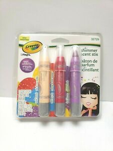  Crayola мерцание аромат Stix 3 ароматов Vanilla кокосовое цветочный цветок Wild Berry