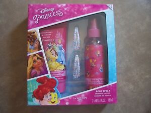  Disney Princess подарочный набор-гель для душа, спрей для тела и 2 заколки-для девочек-новый в коробке