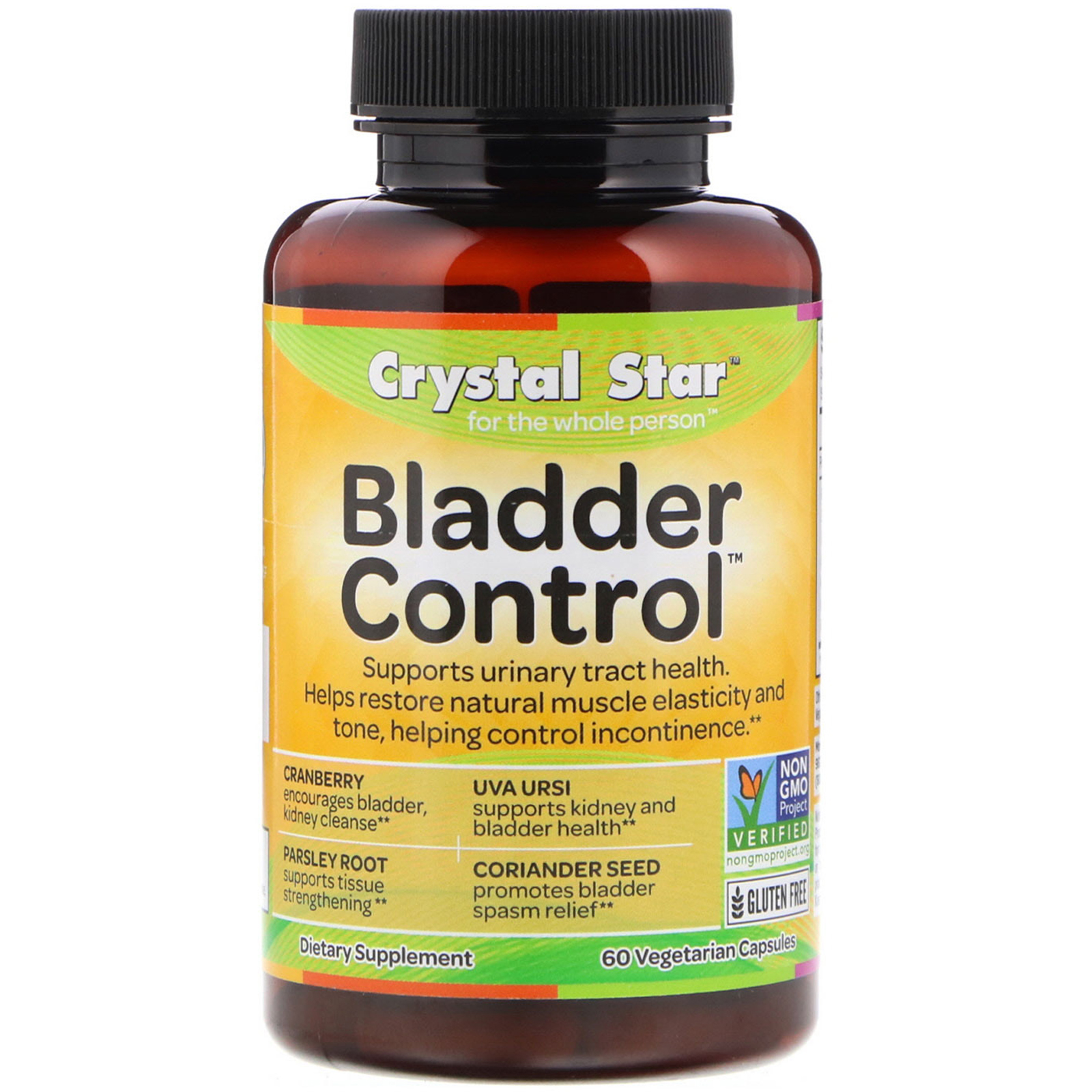 Crystal Star, Bladder Control (контроль над мочевым пузырем), 60 вегетарианских капсул