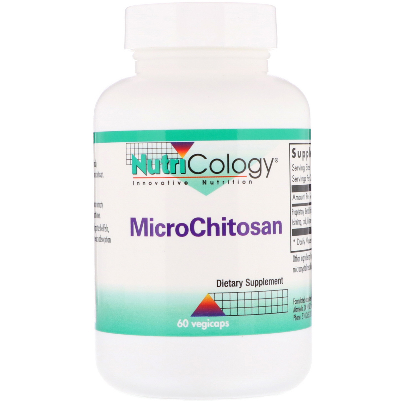 Nutricology, MicroChitosan, 60 капсулы в растительной оболочке