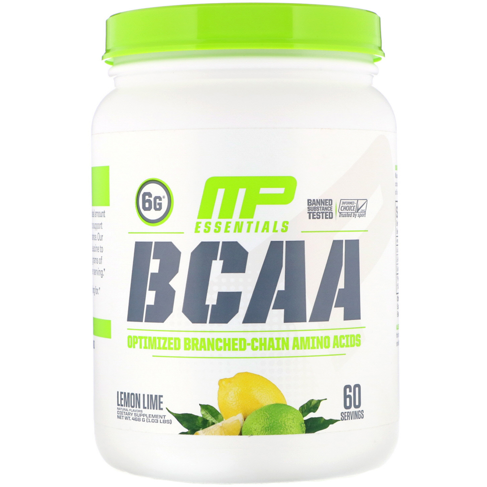 MusclePharm, BCAA Essentials, лимон-лайм, 1,03 фунта (468 г)