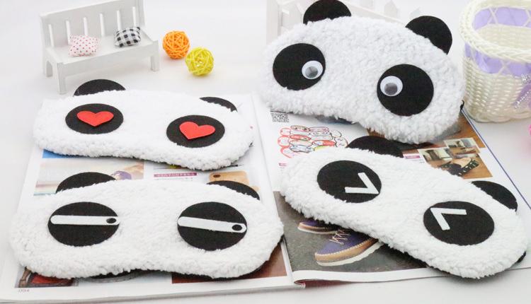 Повязка для сна Aliexpress 1pcs lovely Panda Sleeping Eye Mask Nap Eye Shade Cartoon Blindfold Sleep Eyes Cover Sleeping Travel Rest Patch Blinder