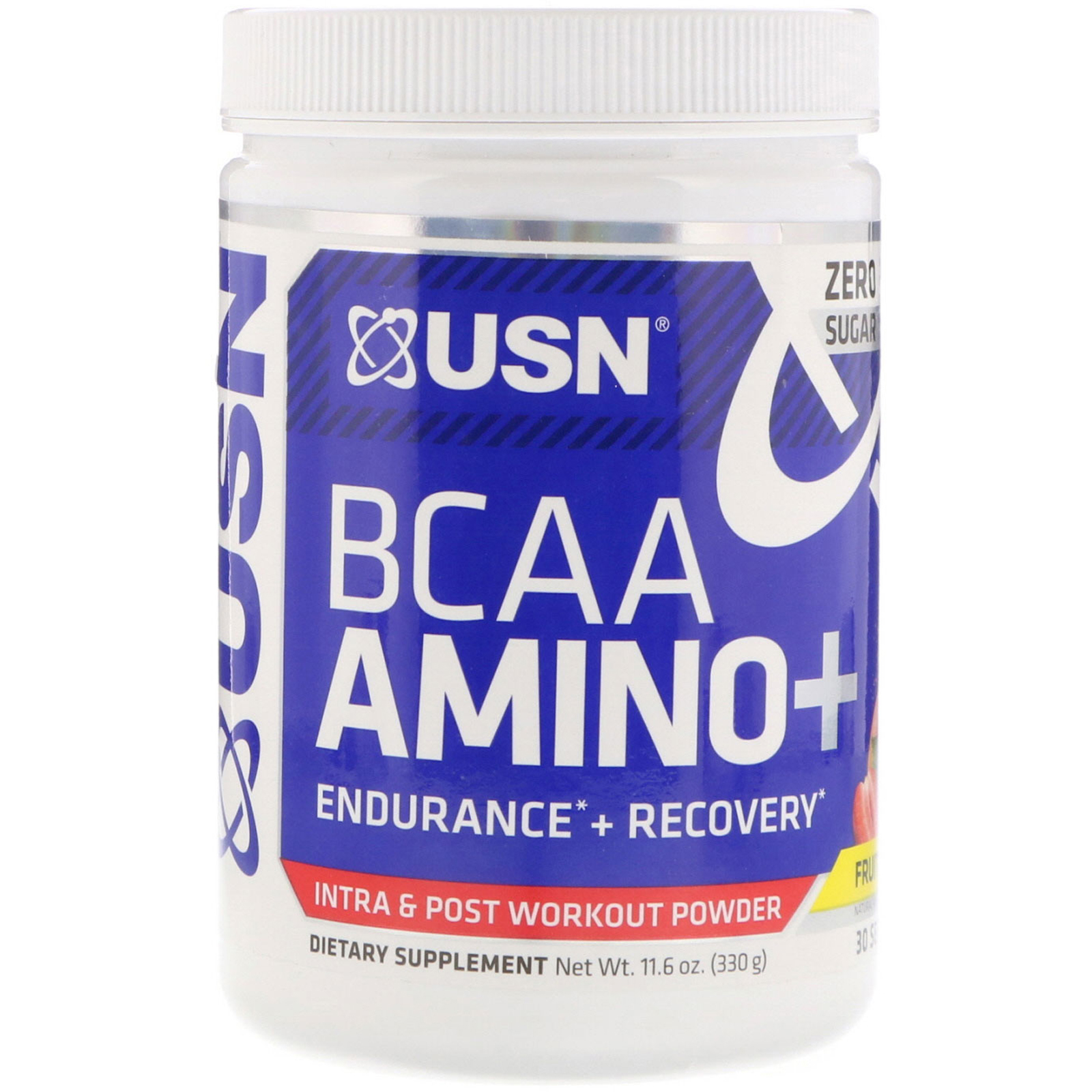 USN, BCAA Aminos Plus, Fruit Punch, 11.6 oz (330 g)