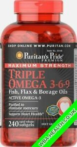 Пуритане гордость максимальная сила тройные Омега 3-6-9 240 капсул 148