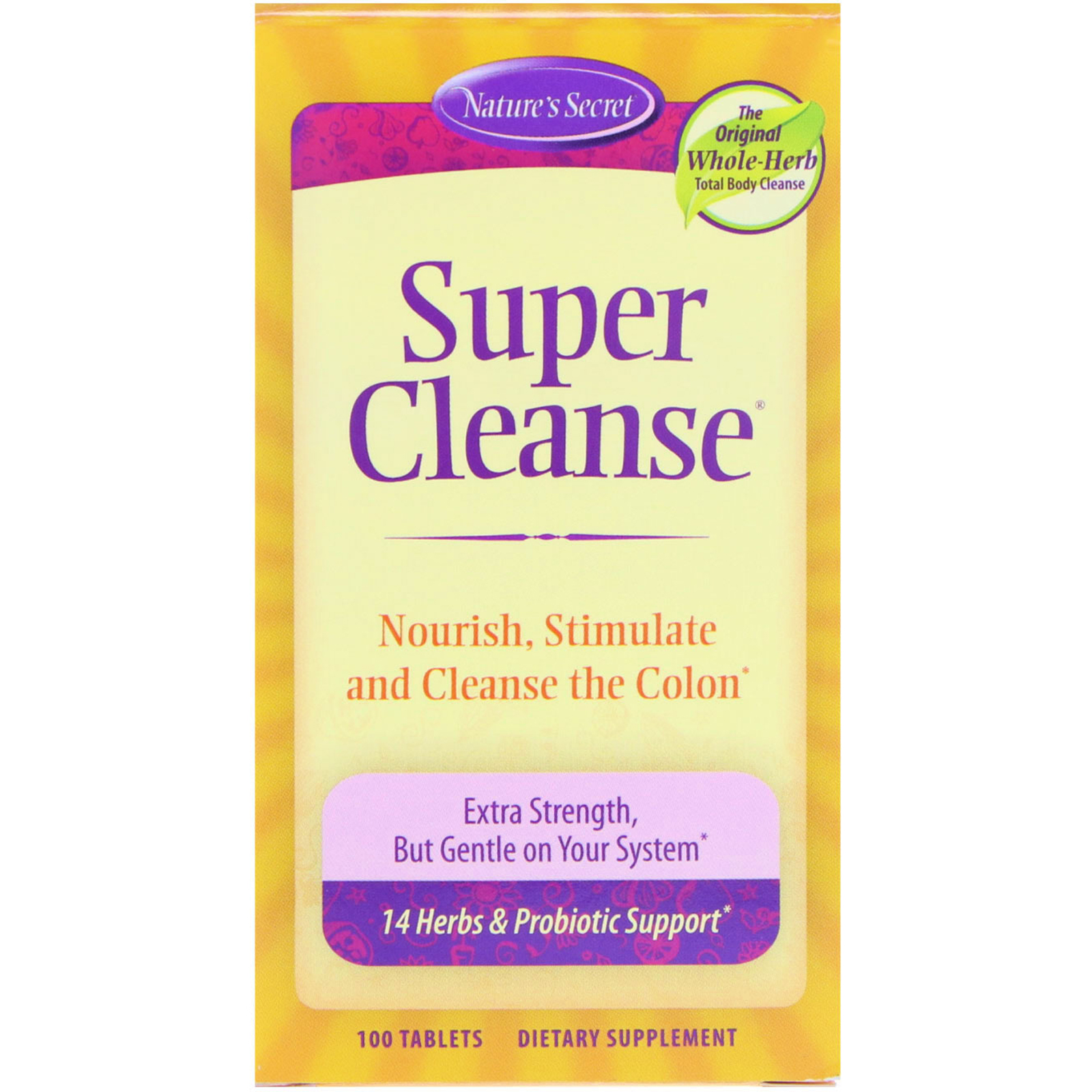 Natures secrets. Super Cleanse Nourish stimulate.