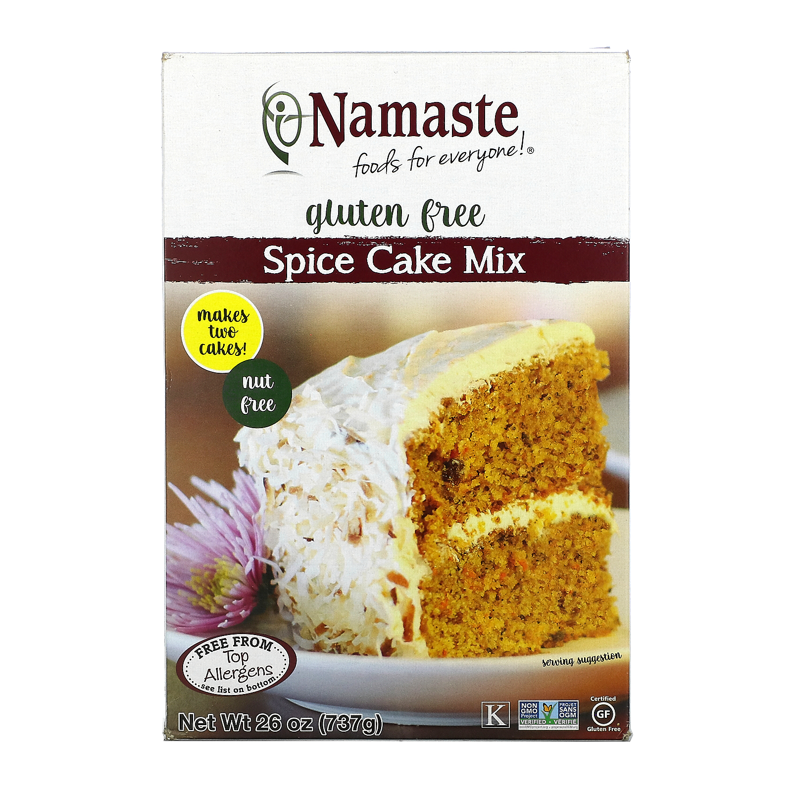 Namaste Foods, Смесь для ванильного пирога, без глютена, 737 г