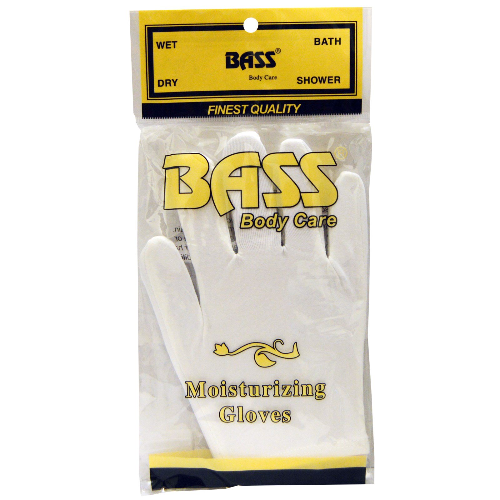 Bass Brushes, Увлажняющие перчатки, белые, 1 пара