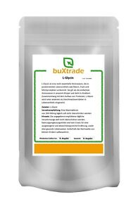  100 G Glicina 100% Pura Polvere L-GLICINA Proteinogene Amminoacido Polvere E64