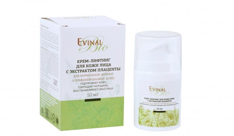 Крем-лифтинг Evinal Bio для лица с экстрактом плаценты для нормальной, жирной и комбинированной кожи