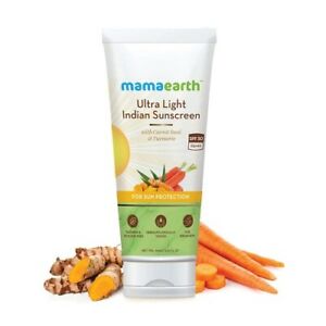  Mamaearth's ультра легкий натуральный солнцезащитный лосьон Spf 50 Pa +++ для индийской кожи, W