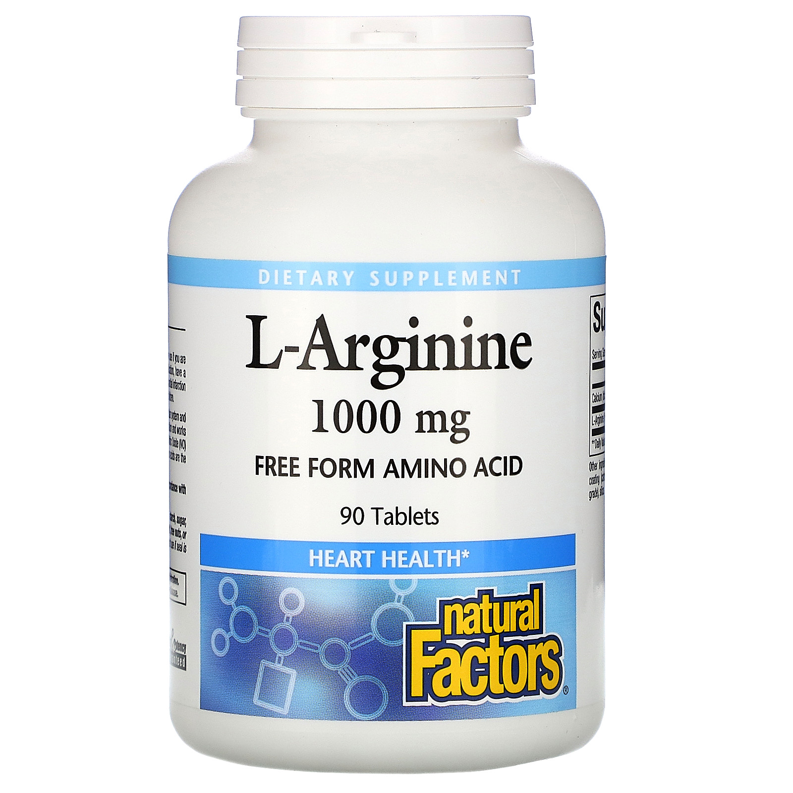 Natural Factors, L-Arginine, 1,000 mg, 90 Tablets