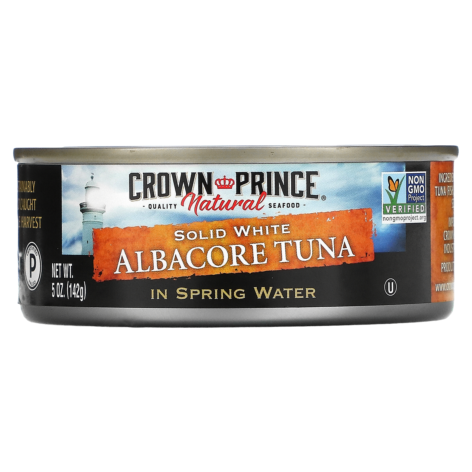 Crown Prince Natural, Длинноперый тунец, филе в родниковой воде, 5 унций (142 г)