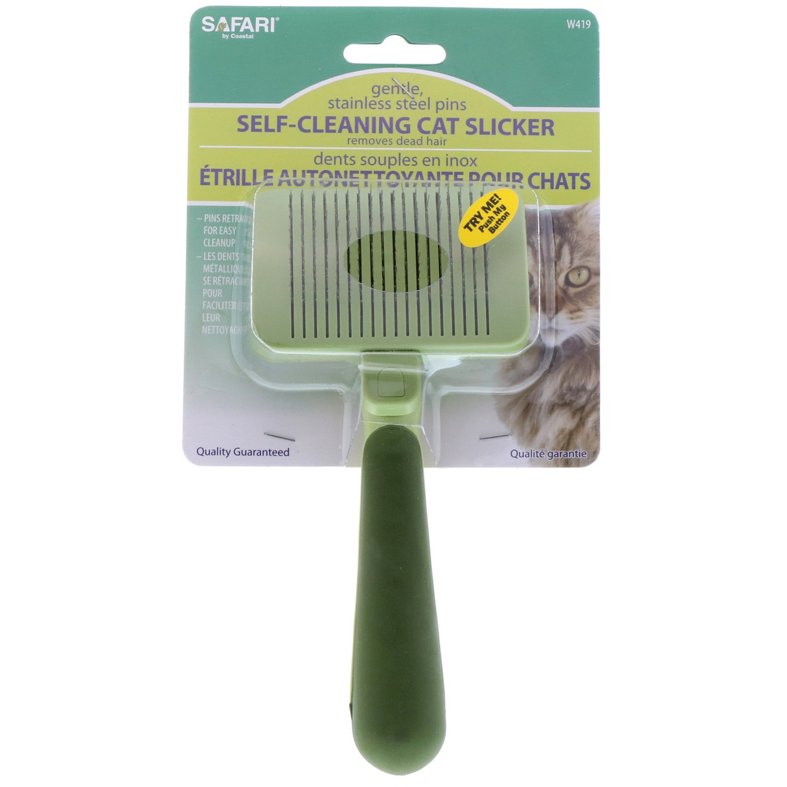 Safari, Self-Cleaning Cat Slicker Brush, 1 Sticker Brush